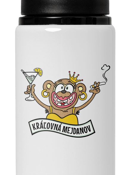 Kráľovná mejdanov flaša na vodu White