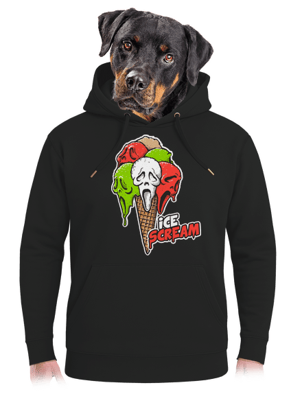 Ice Scream unisex mikina premium Dark Black