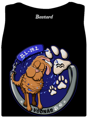 Psí horoskop: Vodnár dámske tielko klasické Black