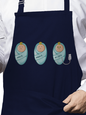 AI baby zástera Navy