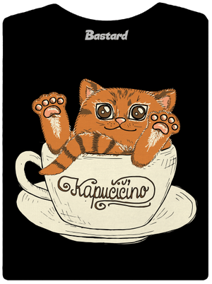 Kapučičíno dámske tričko s lemom Black