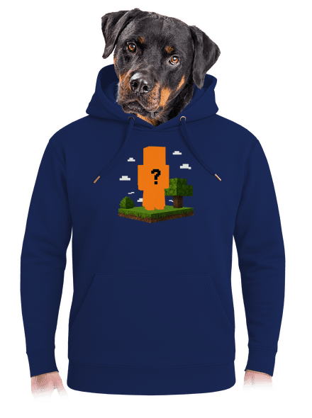 Minecraft z vlastnej fotky unisex mikina premium Navy
