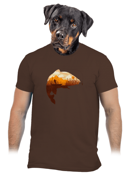 Kapitálny úlovok pánske tričko Brown