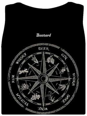 Alkoholický kompas dámske tielko klasické Black