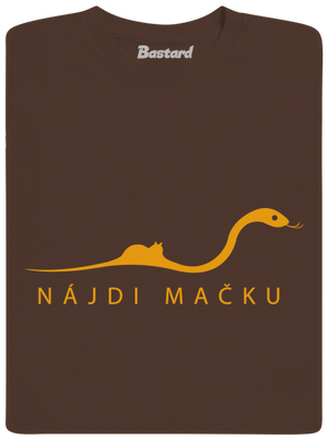 Nájdi mačku pánske tričko Brown