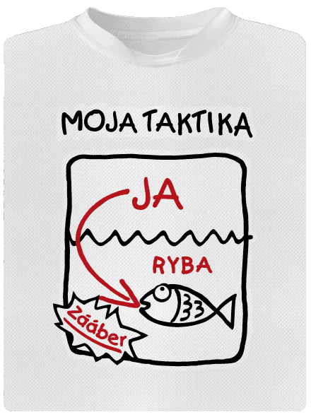 Rybárska taktika detské športové tričko White