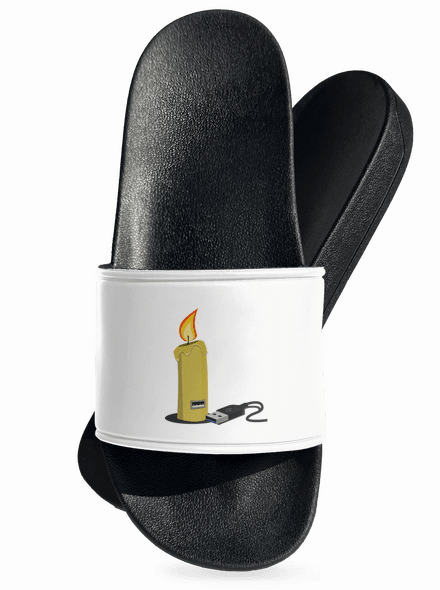 USB sviečka šľapky White