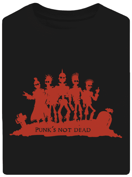 Punks Not Dead unisex tričko oversized Black