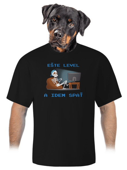 Ešte level unisex tričko oversized Black