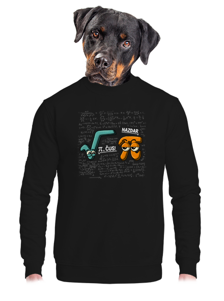 Pí, čus! unisex mikina bez kapucne Black