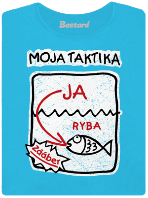 Rybárska taktika dámske tričko s lemom Blue Atol