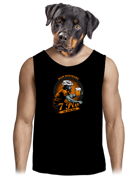 Spotreba 7 na 100 pánske tielko Black