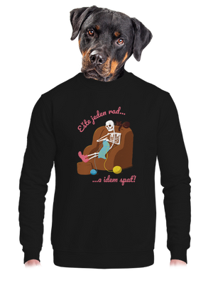 Ešte jeden rad unisex mikina bez kapucne Black