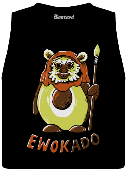Ewokado dámske tielko voľné Black
