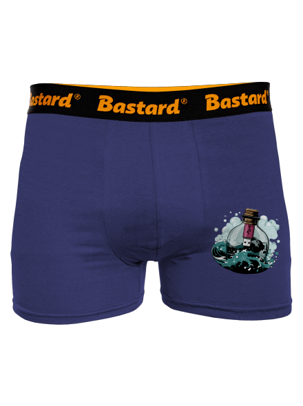 USB odkaz vo fľaši boxerky Blue Navy