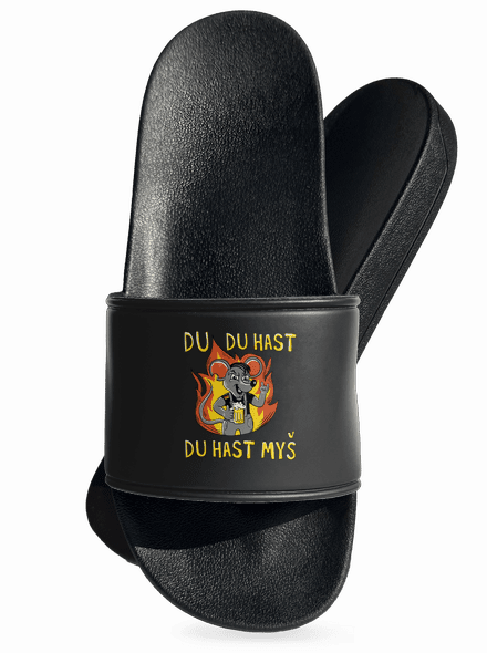 Du hast myš šľapky Black