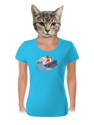 Som surfer dámske tričko Blue Atol