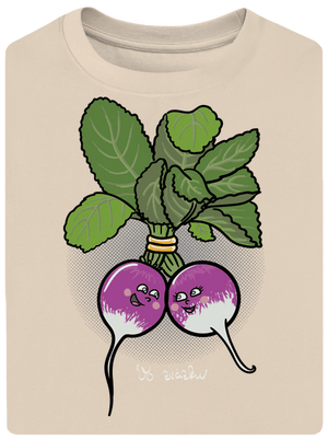 Reďkovky vo zväzku unisex tričko oversized Almond