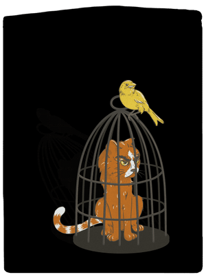 Vtáčia odplata dámska mikina na zips Black