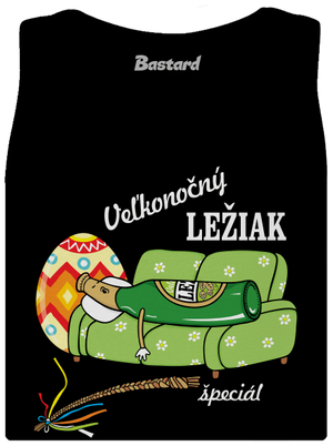 Veľkonočný ležiak dámske tielko klasické Black