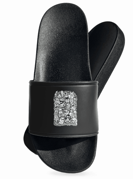 Doodle šľapky Black