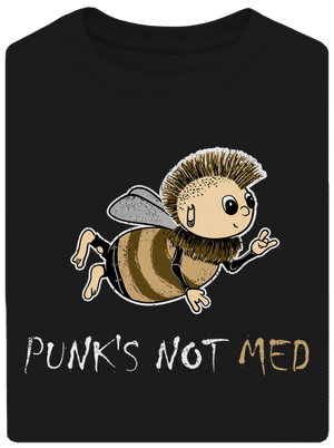 Punks Not Med unisex tričko oversized Black