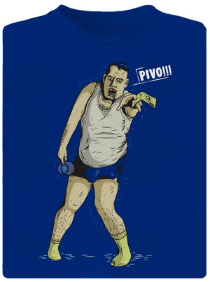 Beer zombie pánske športové tričko Royal Blue Mal