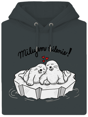 Milujem túlenie unisex mikina premium Charcoal