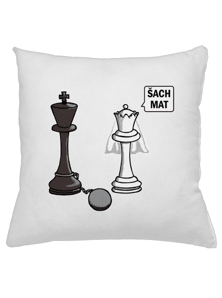 Šach mat vankúš White
