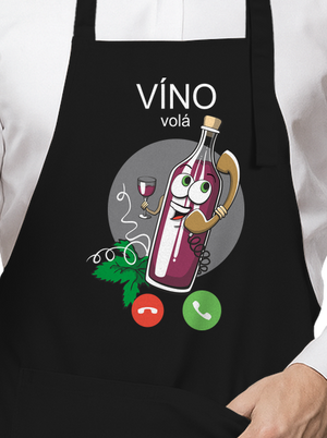 Červené víno volá zástera Black