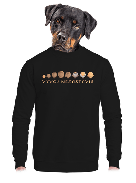 Vývoj nezastavíš unisex mikina bez kapucne Black