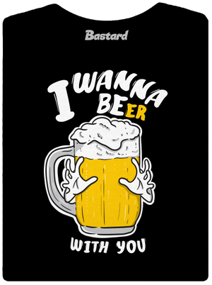 I wanna beer dámske tričko prémium Black