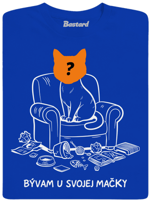 Bývam u svojej mačky pánske dlhý rukáv Royal Blue
