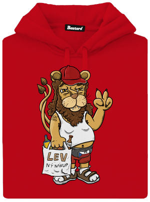 Lvíček pánska mikina klokanka Red