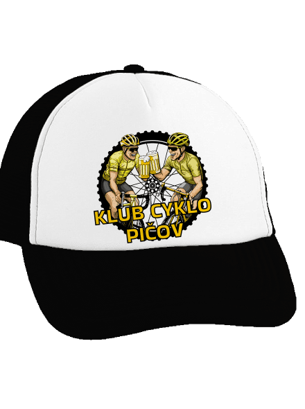 Klub cyklo pičov šiltovka truckerka Black cap
