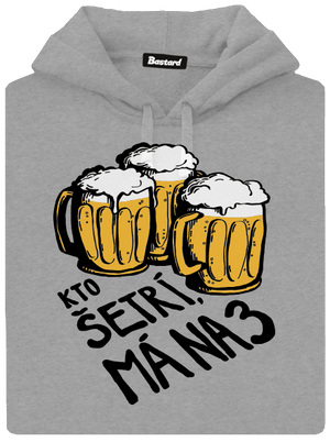 Kto šetrí, má na tri pánska mikina klokanka Light Melange