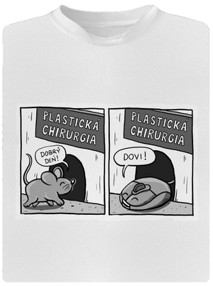 Myš na plastike detské športové tričko White