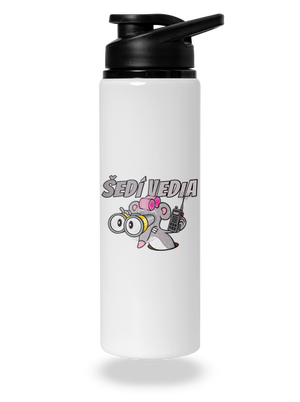 Šedí vedia - myš flaša na vodu White