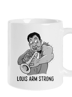 Louis Armstrong klasický hrnček White