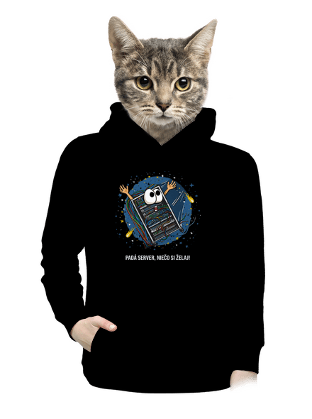 Padá server dámska mikina klokanka Black