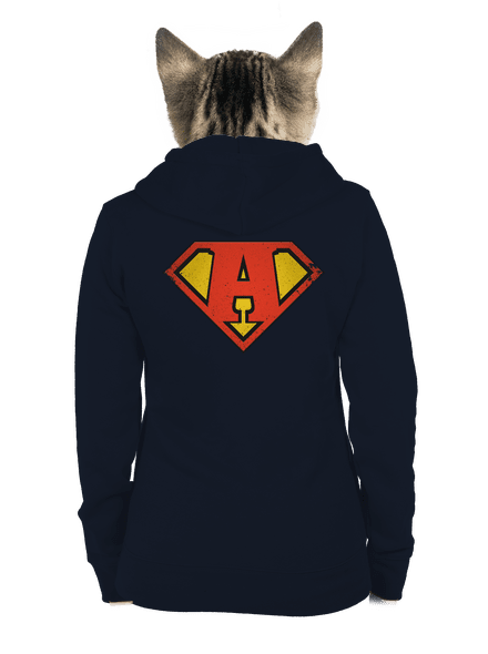 Som superhrdina dámska mikina na zips Navy Mal