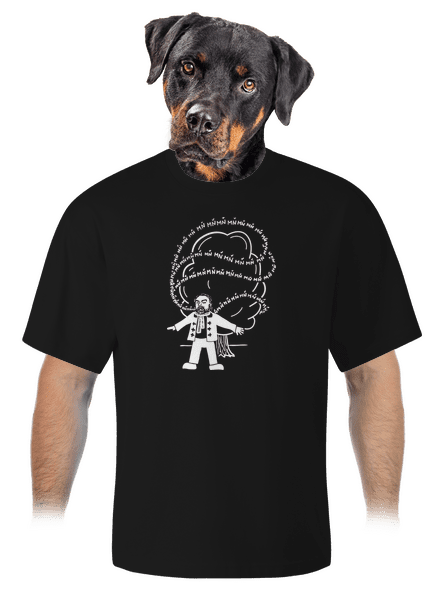Cimrman: MŇ MŇ MŇ unisex tričko oversized Black