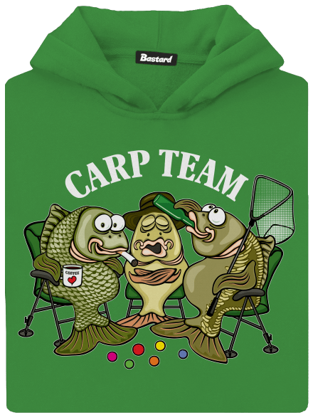Carp Team detská mikina klokanka Kelly Green AWD