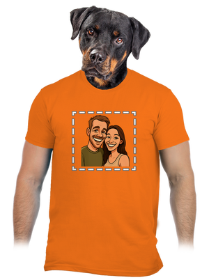 Karikatúra z vlastnej fotky pánske tričko Orange
