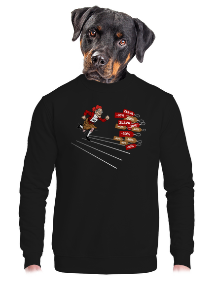 Zľavy! unisex mikina bez kapucne Black