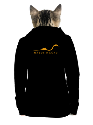 Nájdi mačku dámska mikina na zips Black