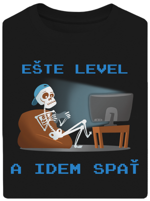Ešte level unisex tričko oversized Black