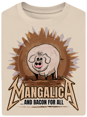 Mangalica unisex tričko oversized Almond