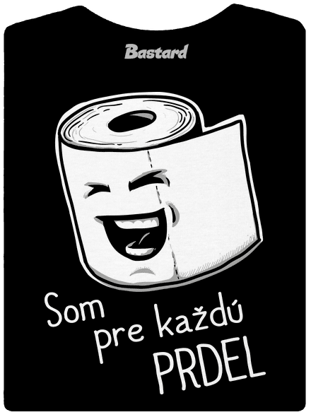 Prdel dámske tričko s lemom Black