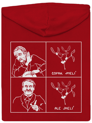 Cimrman: Copak jmelí pánska mikina na zips Red